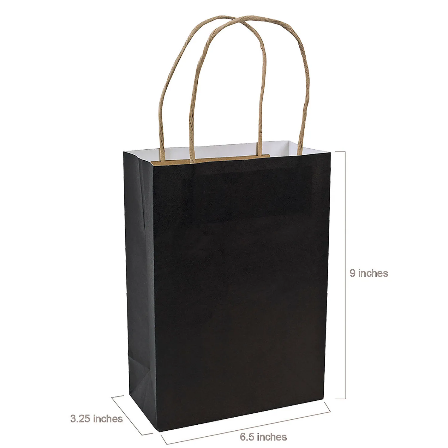 x__medium_kraft_paper_g_1-3.webp 6 1/2" X 9" Medium Kraft Paper Gift Bags - 12 Pc.<Oriental Trading Best