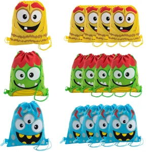 12" X 15" Medium Nonwoven Silly Monster Drawstring Bags - 12 Pc.<Oriental Trading Flash Sale