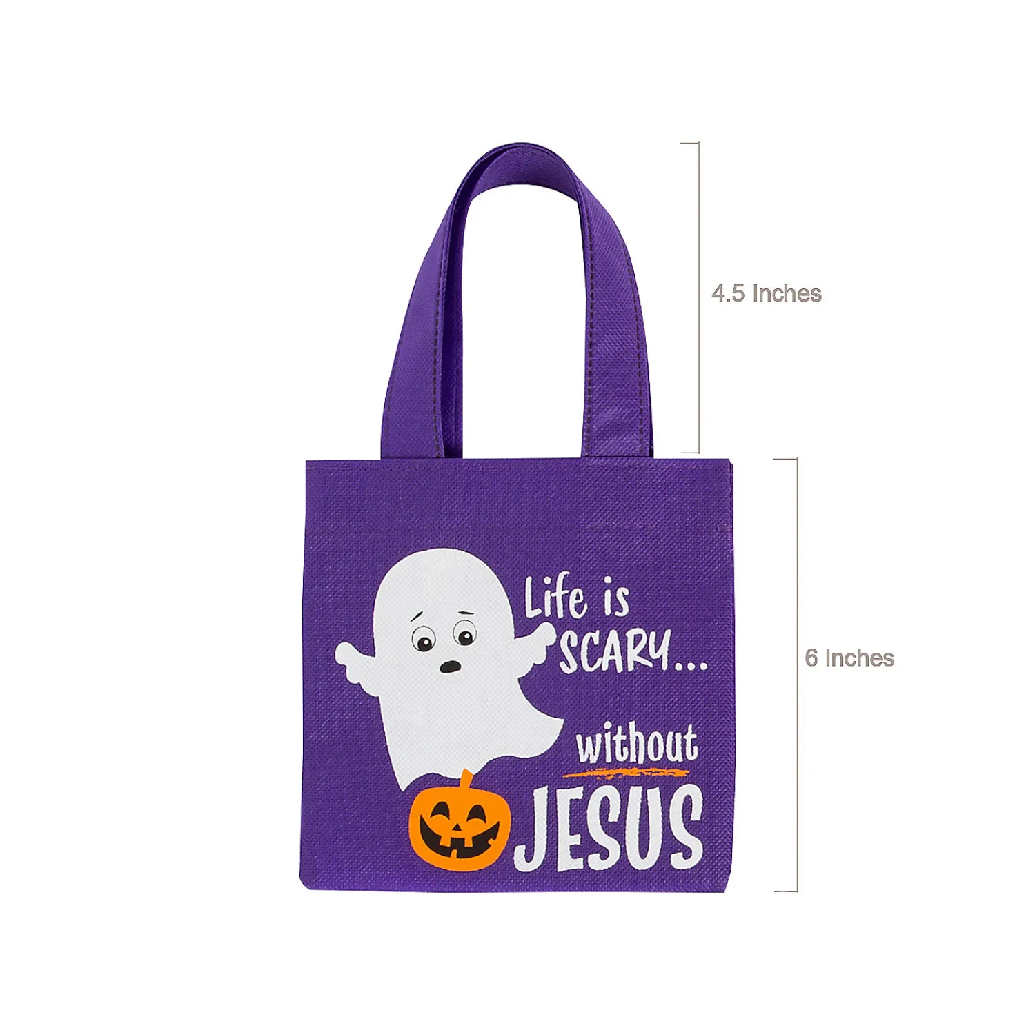 x__religious_halloween_m_1-1.webp 6" X 6" Religious Halloween Mini Nonwoven Tote Bags – 12 Pc.<Oriental Trading Cheap