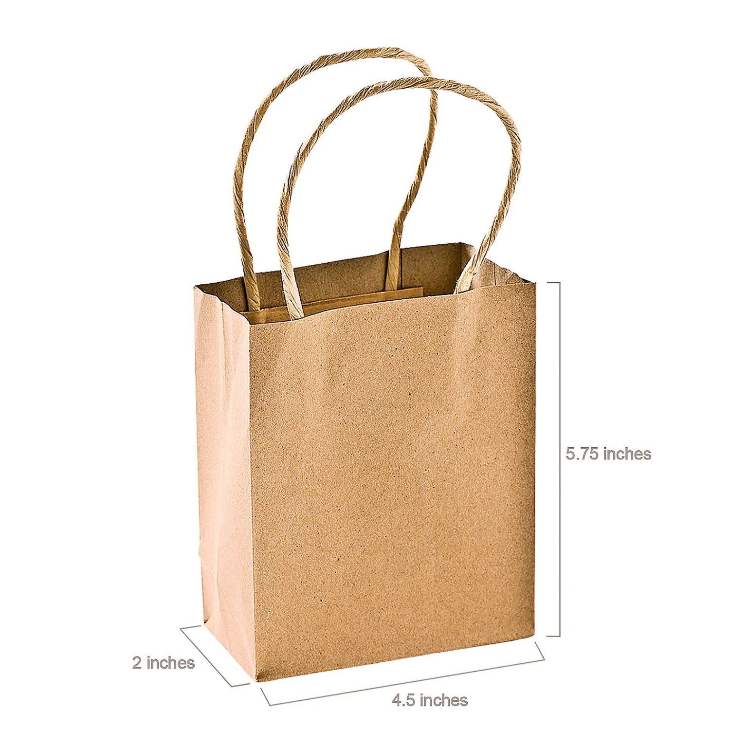 x__x___small_brown_kraf_1.webp 4 1/2" X 2" X 5 3/4" Small Brown Kraft Paper Gift Bags - 12 Pc.<Oriental Trading Cheap