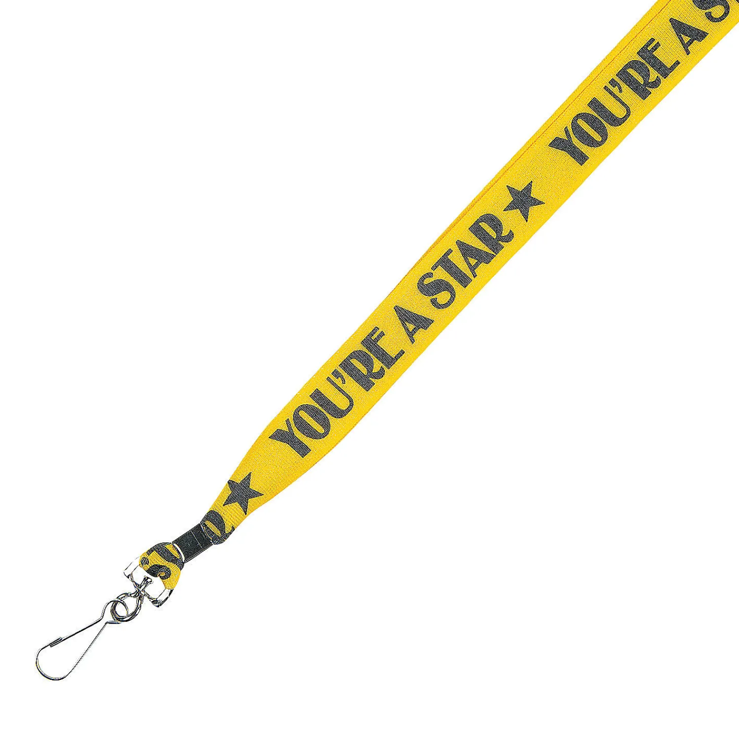 youre_a_star_breakaway_la_1.webp Oriental Trading Necklaces*You'Re A Star Breakaway Lanyards - 12 Pc.