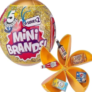 Oriental Trading Character Toys*Zuru 5 Surprise Series 2 Mini Shopping Brands 3Pk Gold Capsule Miniature Toy